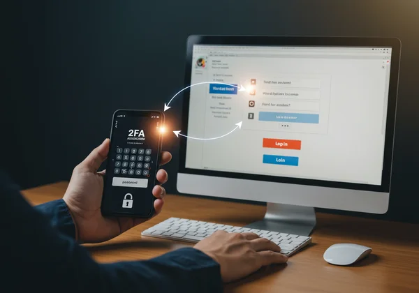 User authenticating with phone and password for 2FA login.