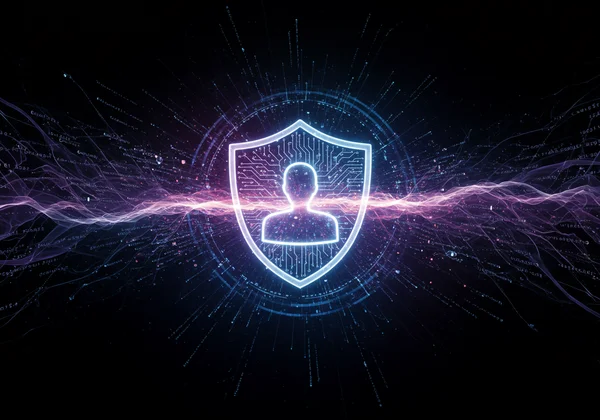 Abstract representation of empowered digital security