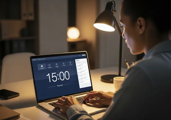 Person quickly performing a 15-minute security audit