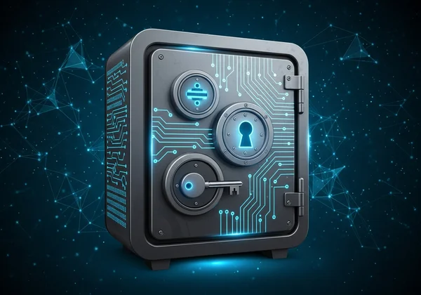 Digital vault icon for a password manager