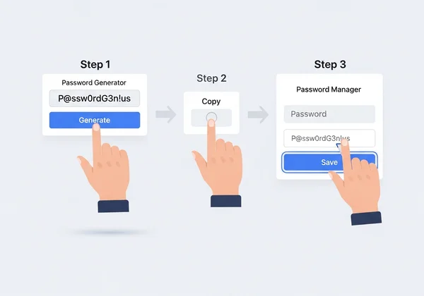 Workflow ng pagbuo, pagkopya, pag-paste ng password