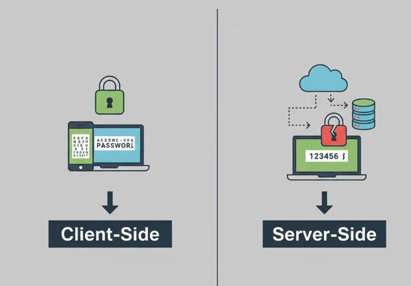 Diagram showing client-side password generation