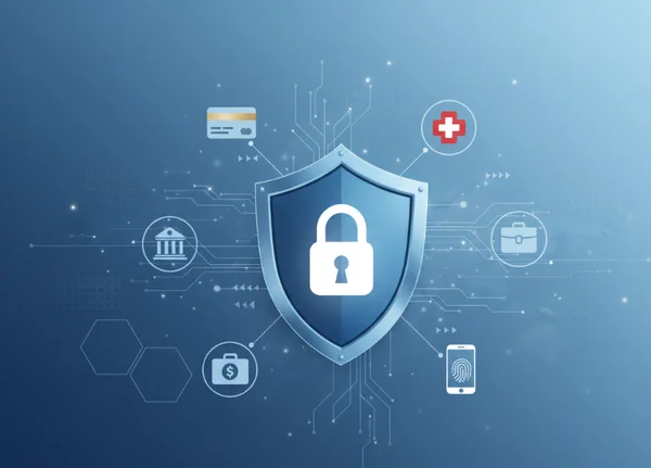 Secure icons for banking and healthcare data