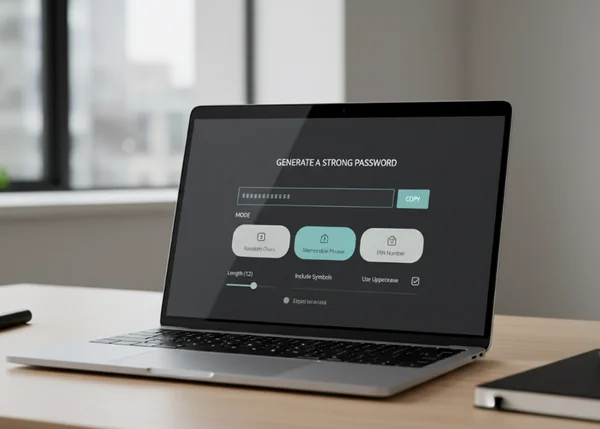 Password mode choices on a clean screen